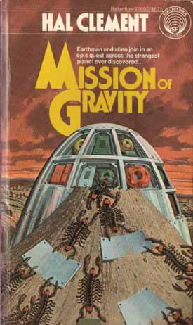 Cover for Mission of Gravity.  Cover illustration by H.R. Van Dongen. 