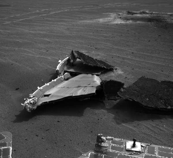 Heat shield pieces. Image credit NASA/JPL.