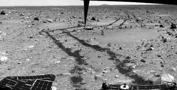 The road behind.   Image credit NASA/JPL. 