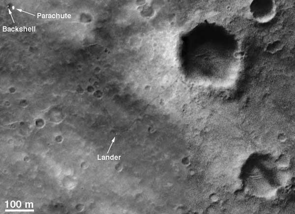 Spirit traverse path.  Image credit NASA/JPL. 